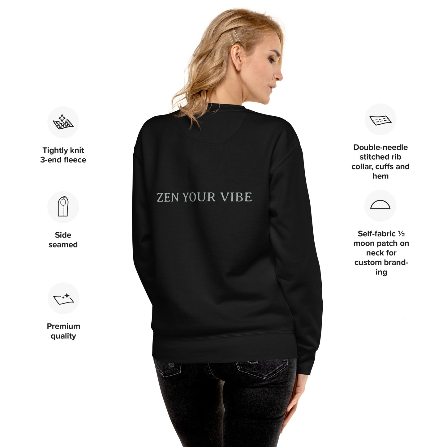 Heart Unisex Premium Sweatshirt - Zen Your Vibe