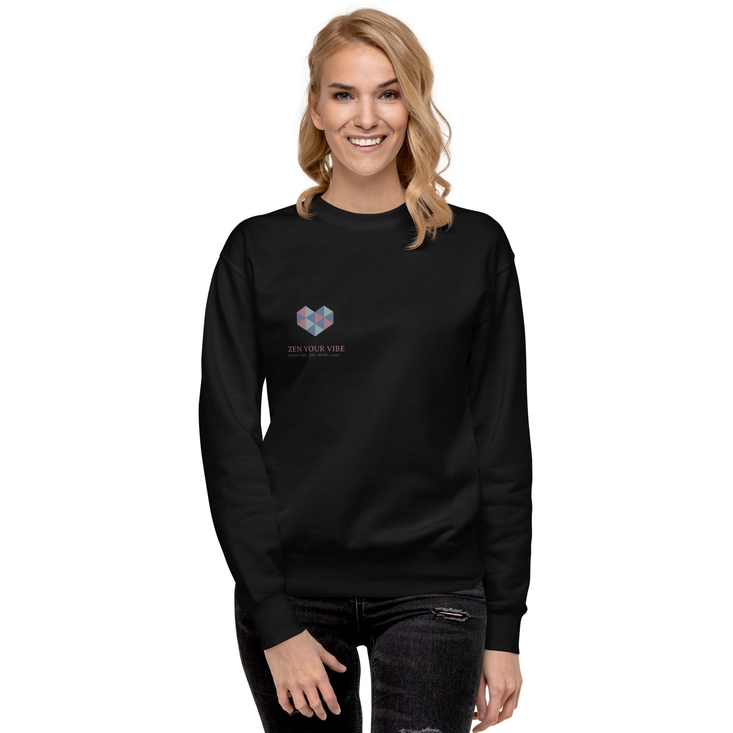 Heart Unisex Premium Sweatshirt - Zen Your Vibe
