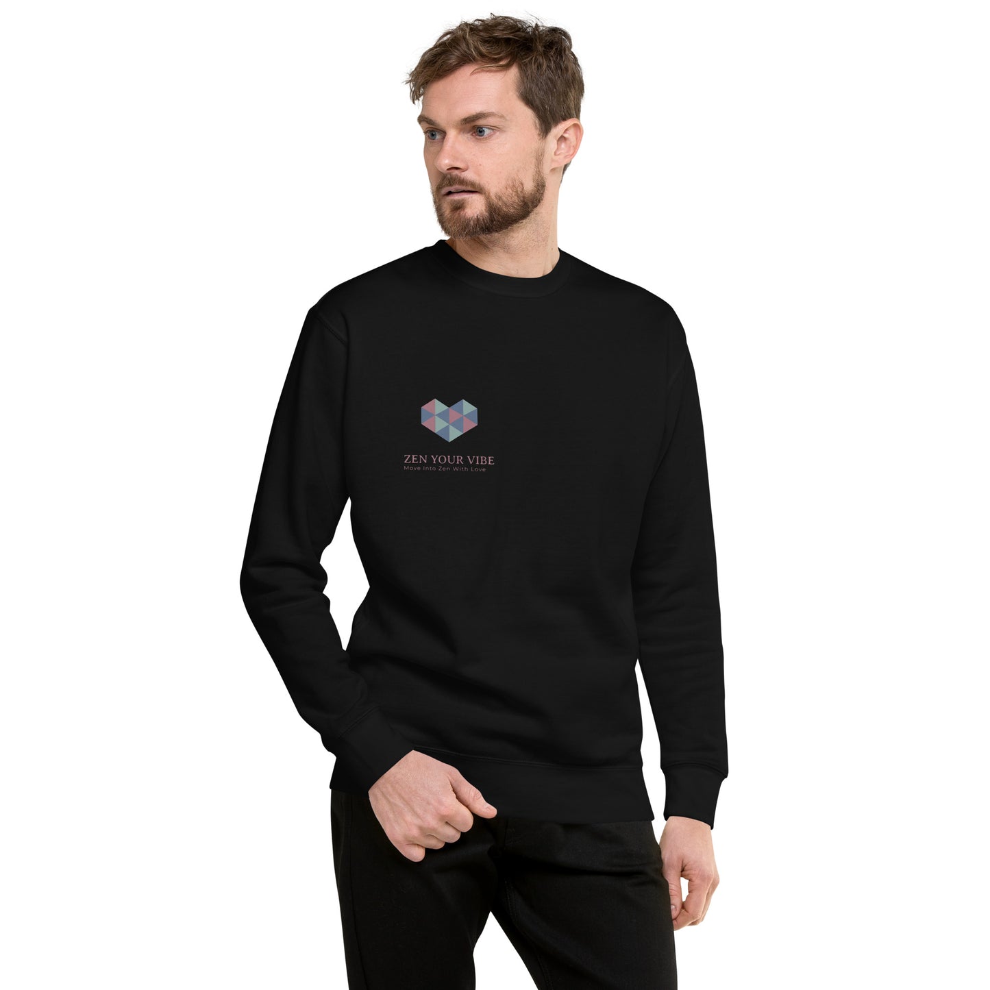 Heart Unisex Premium Sweatshirt - Zen Your Vibe
