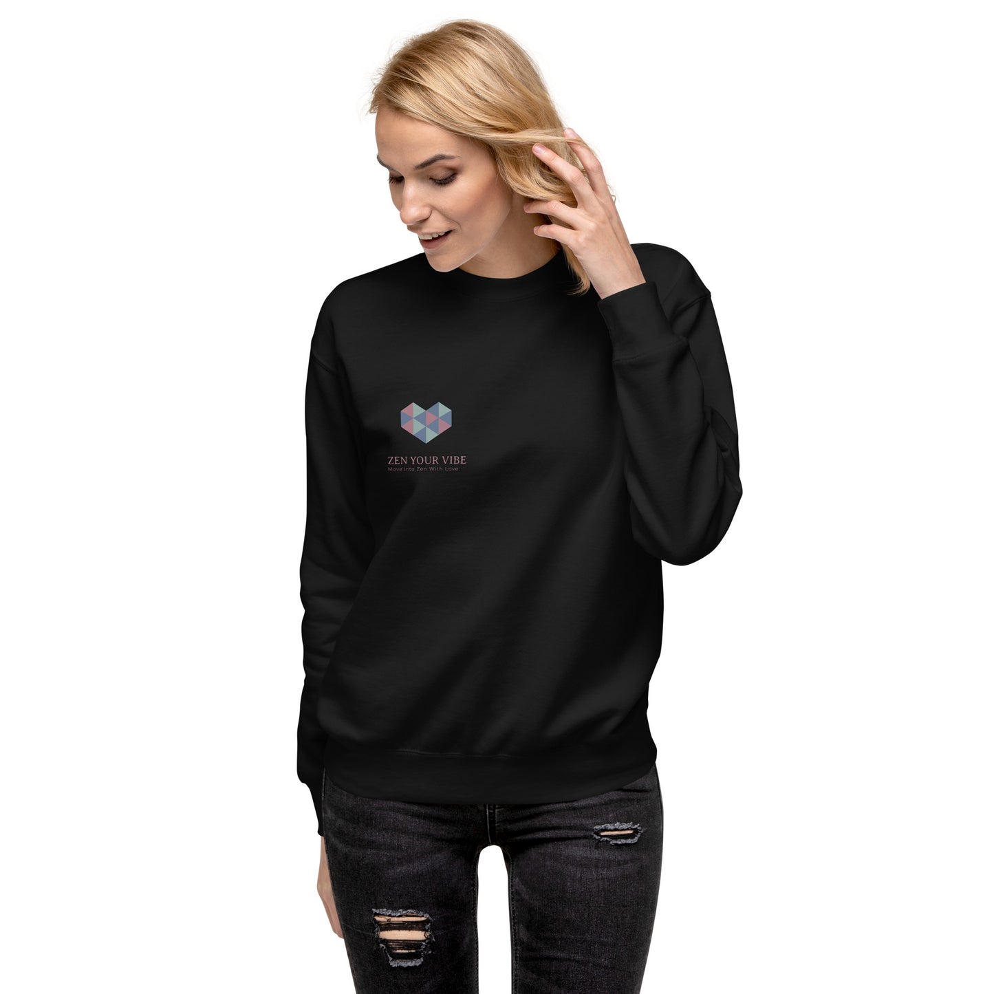 Heart Unisex Premium Sweatshirt - Zen Your Vibe