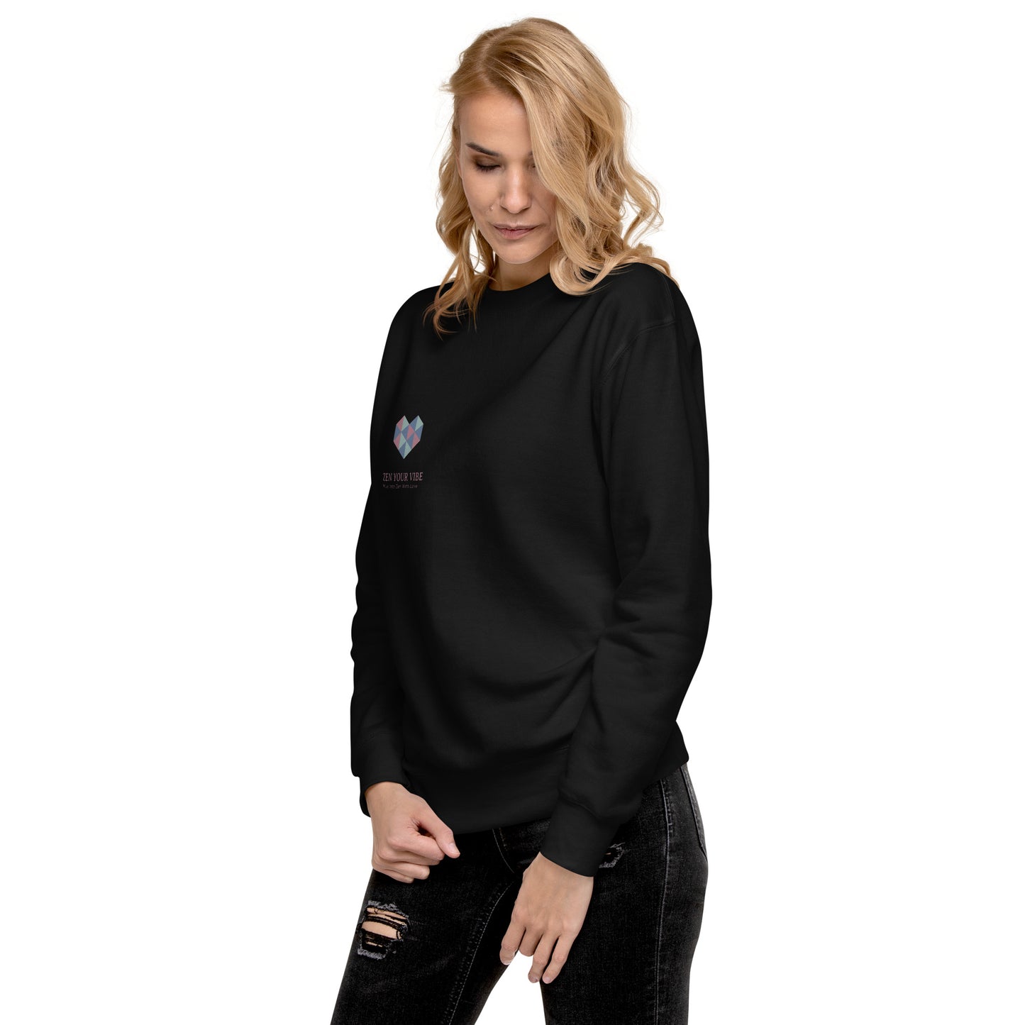 Heart Unisex Premium Sweatshirt - Zen Your Vibe