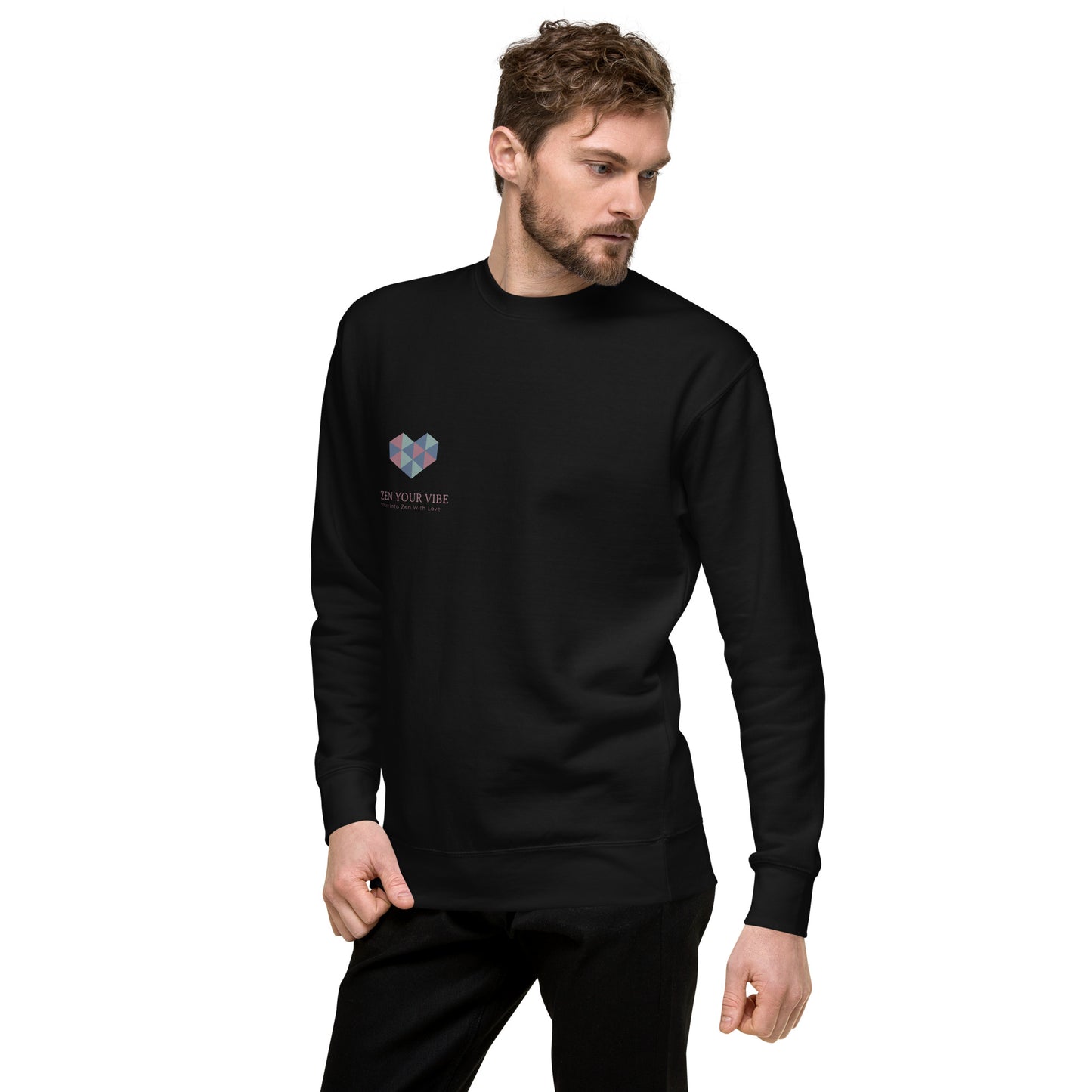 Heart Unisex Premium Sweatshirt - Zen Your Vibe