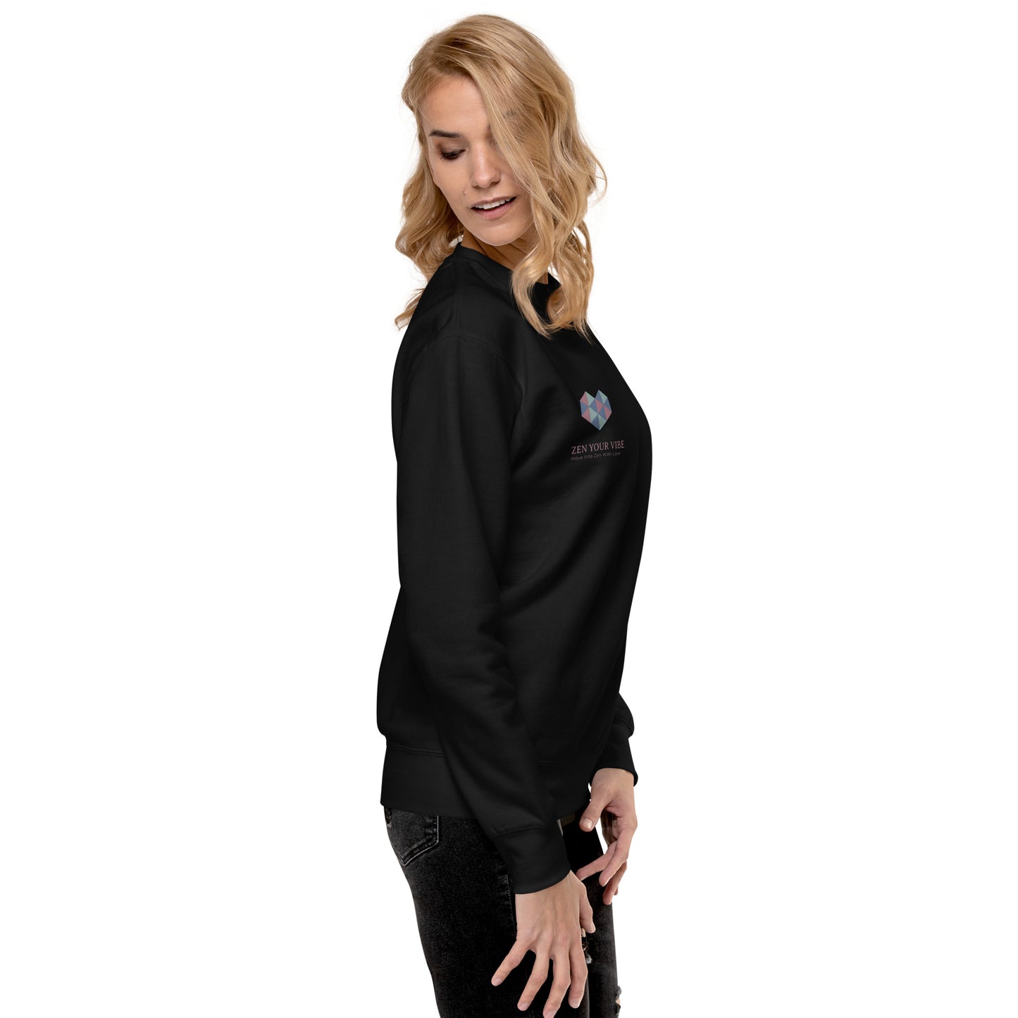 Heart Unisex Premium Sweatshirt - Zen Your Vibe