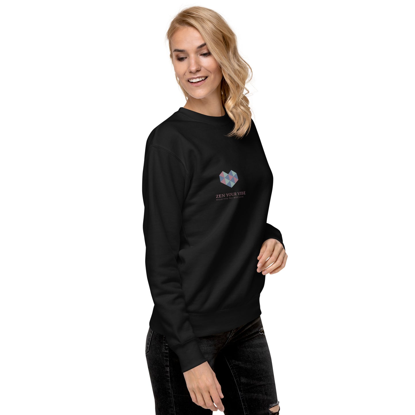 Heart Unisex Premium Sweatshirt - Zen Your Vibe