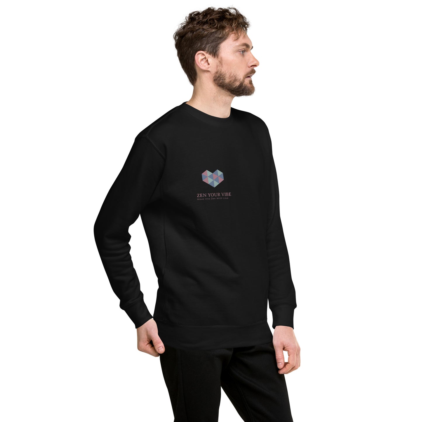 Heart Unisex Premium Sweatshirt - Zen Your Vibe