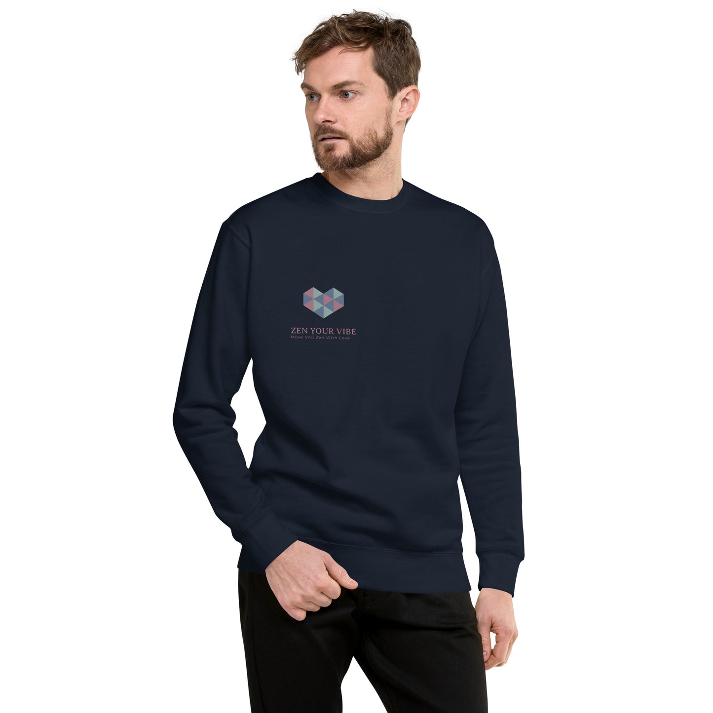 Heart Unisex Premium Sweatshirt - Zen Your Vibe