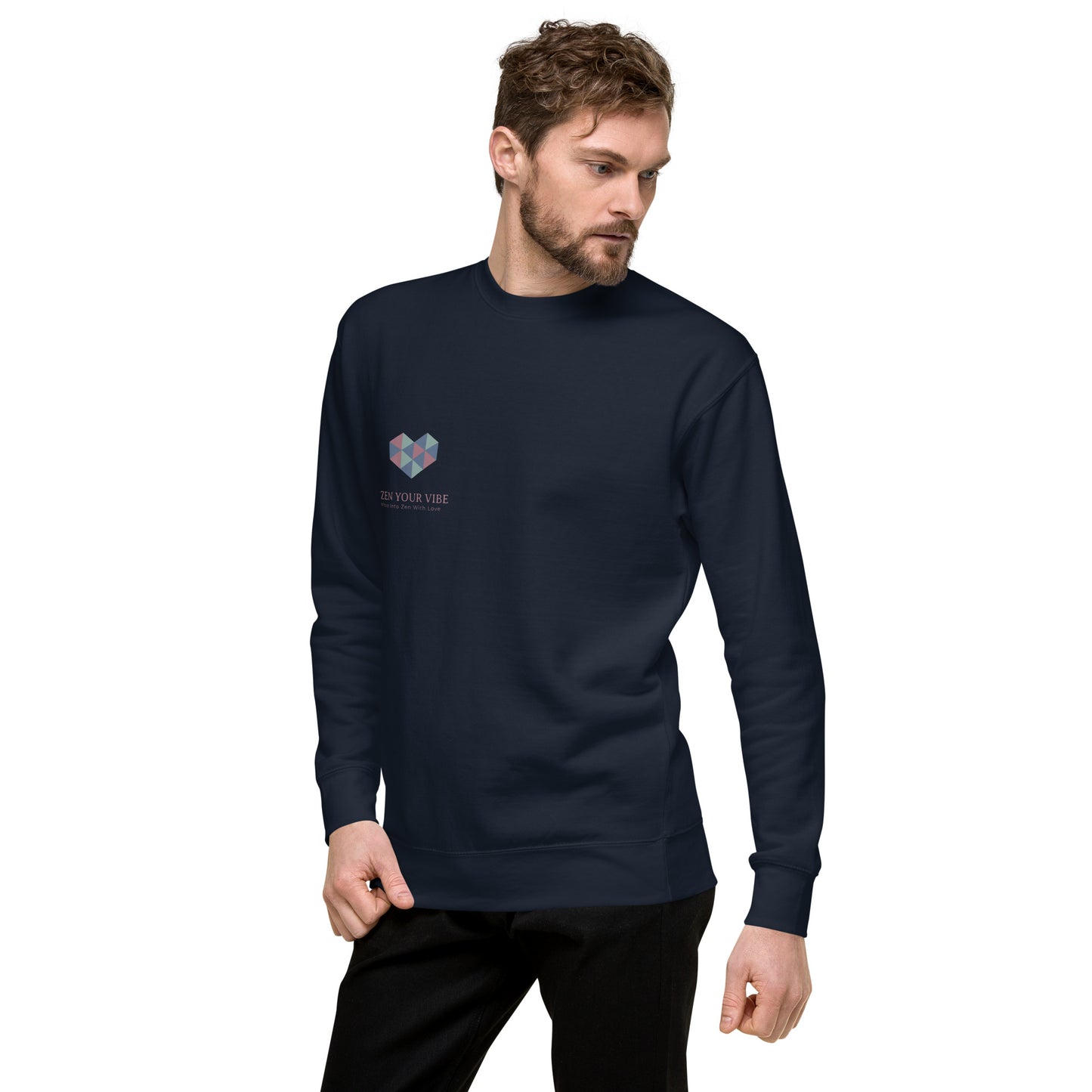 Heart Unisex Premium Sweatshirt - Zen Your Vibe