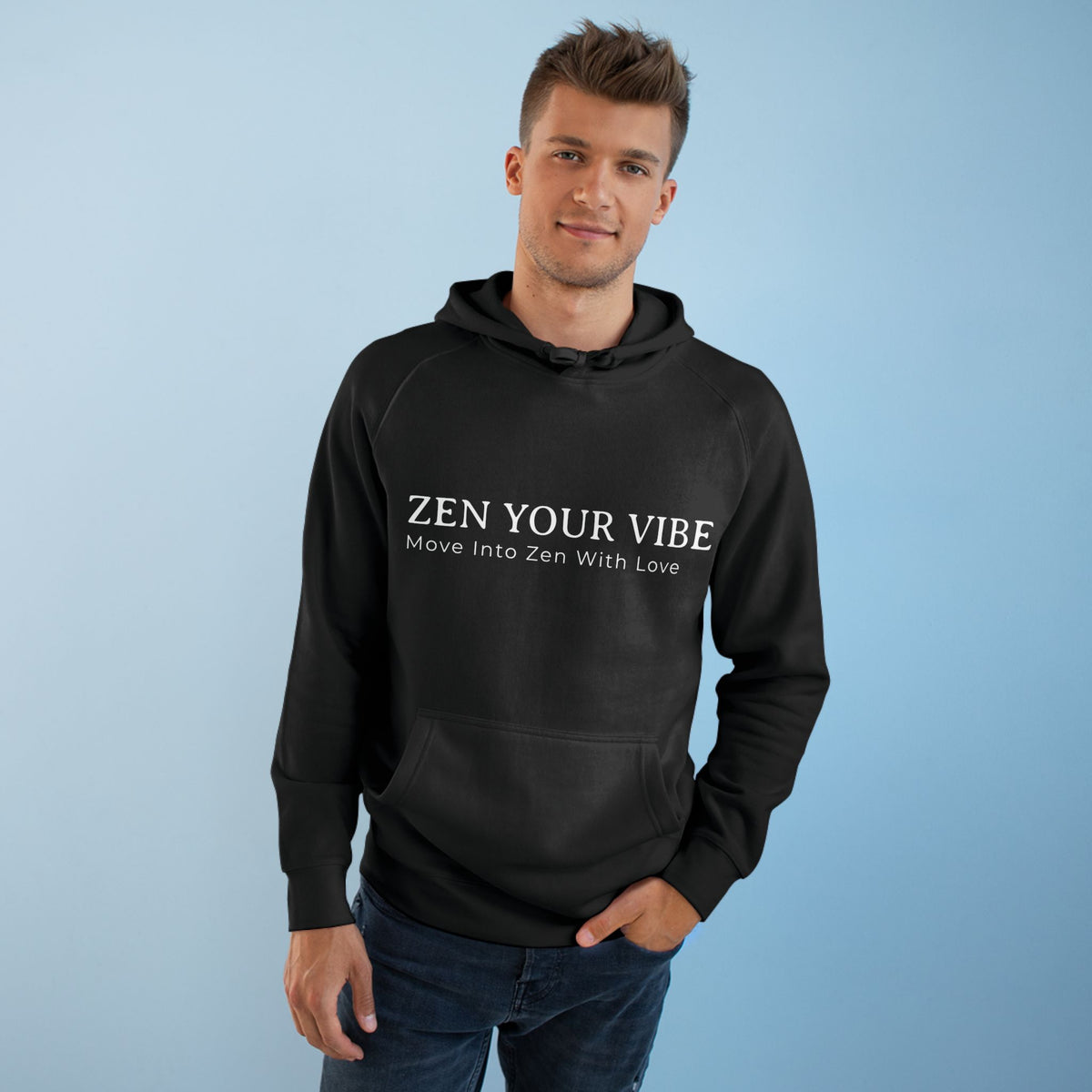 Zen Your Vibe Geometric Heart Hoodie