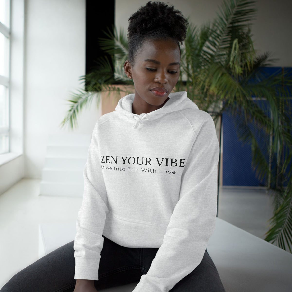 Zen Your Vibe Geometric Heart Hoodie