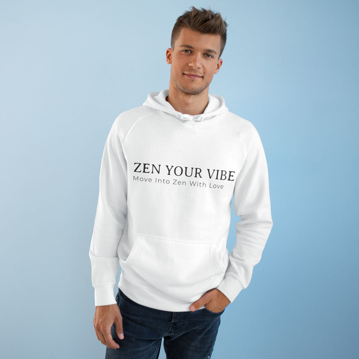 Zen Your Vibe Geometric Heart Hoodie