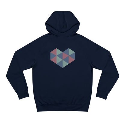 Zen Your Vibe Geometric Heart Hoodie