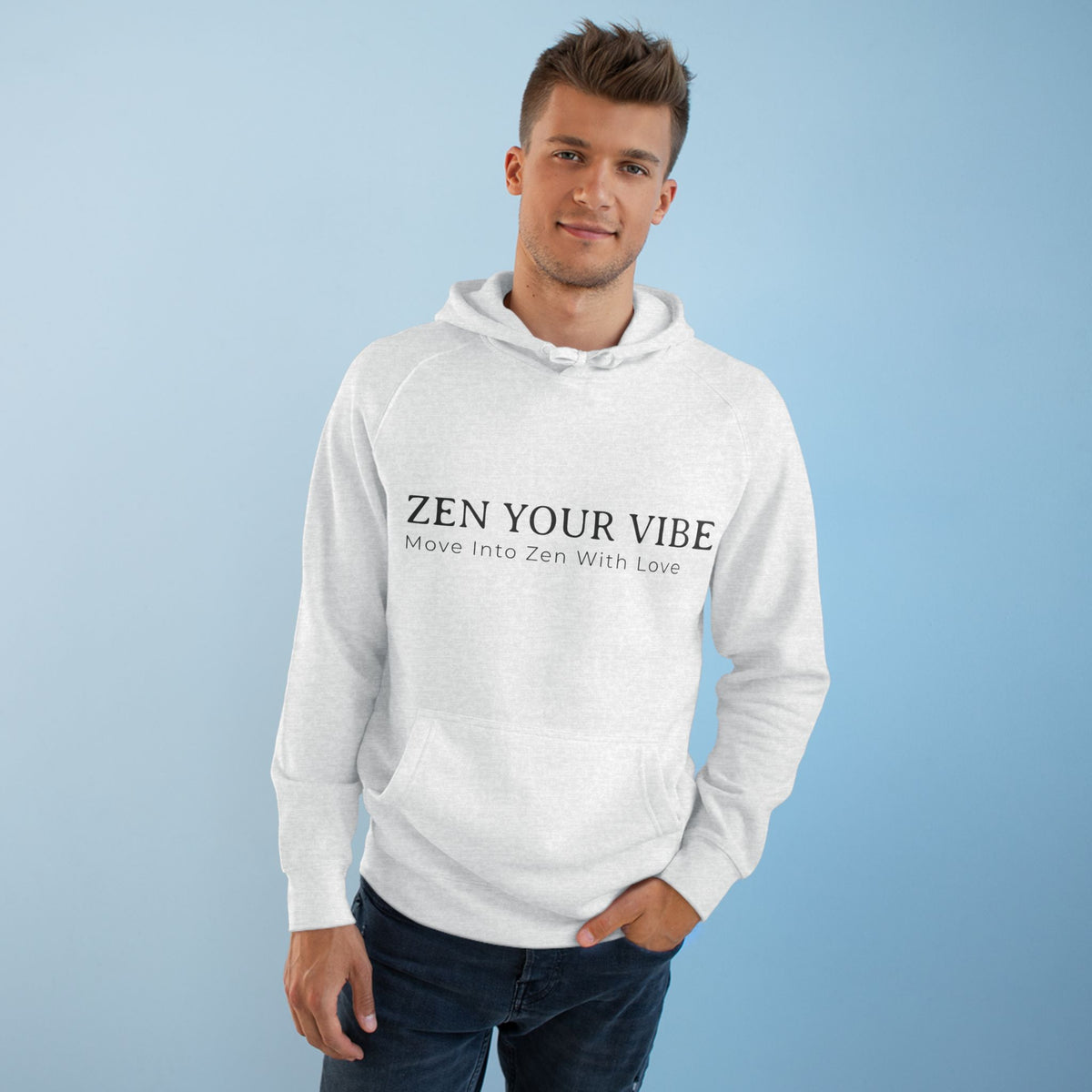 Zen Your Vibe Geometric Heart Hoodie