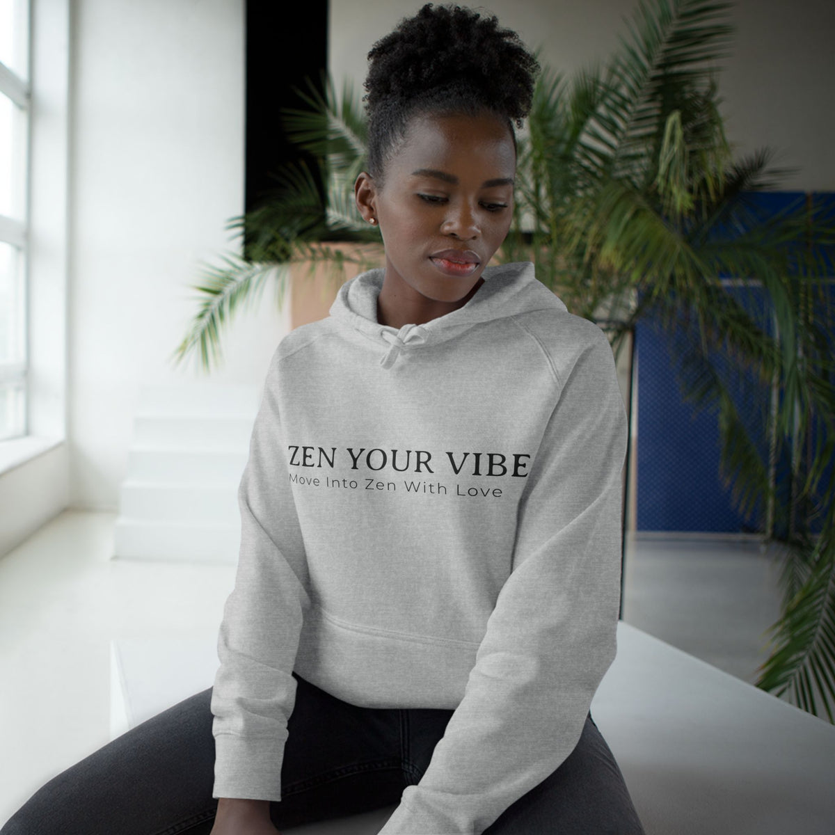 Zen Your Vibe Geometric Heart Hoodie