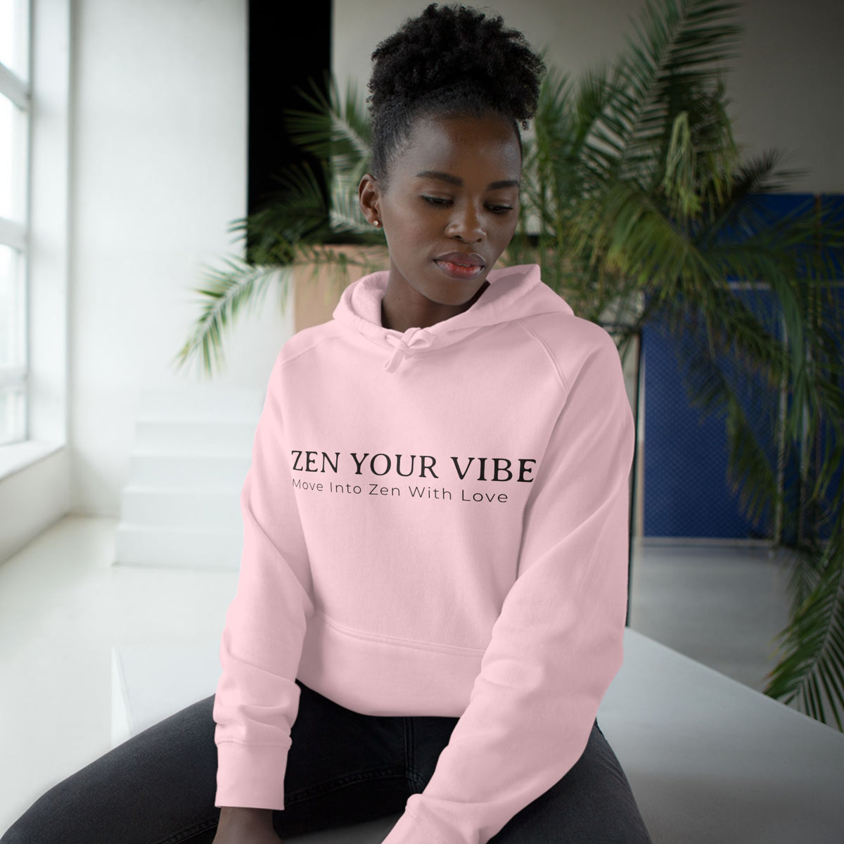 Zen Your Vibe Geometric Heart Hoodie