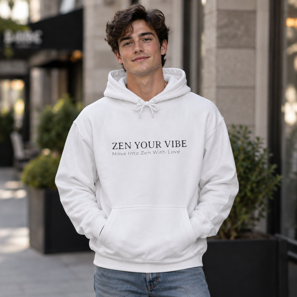 Zen Your Vibe Geometric Heart Hoodie