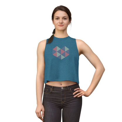 Geometric Heart Women's Crop Top