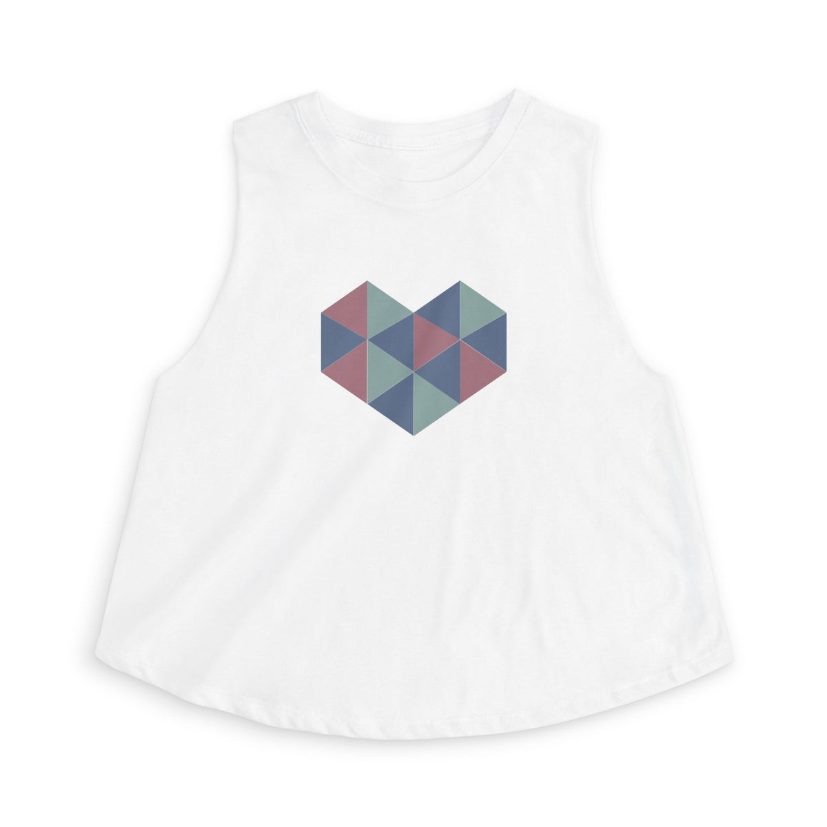 Geometric Heart Women's Crop Top