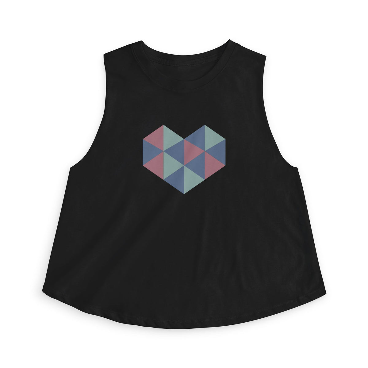 Geometric Heart Women's Crop Top