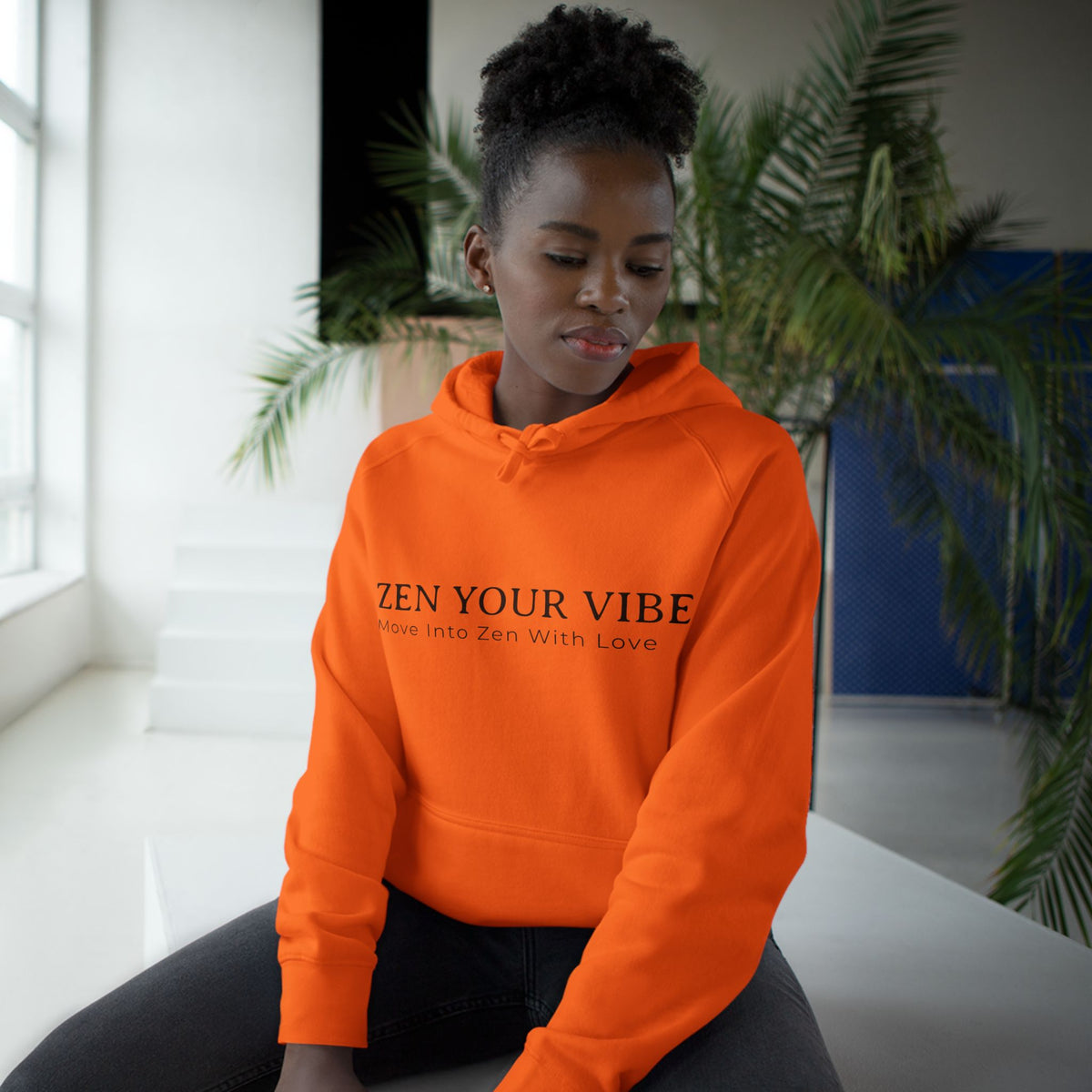 Zen Your Vibe Geometric Heart Hoodie