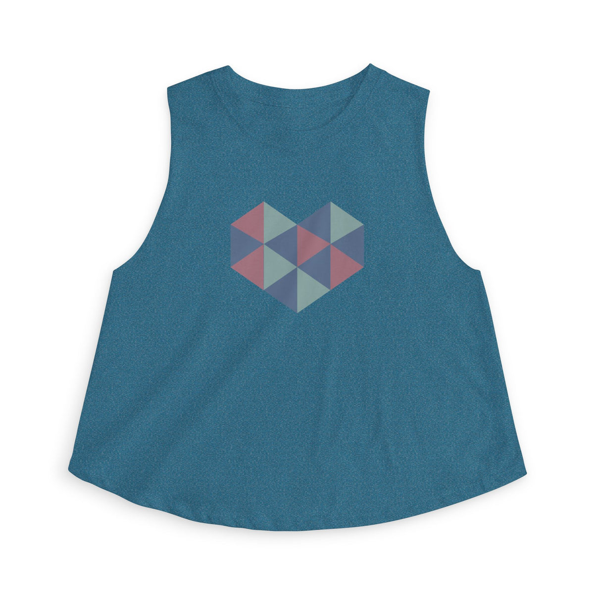 Geometric Heart Women's Crop Top