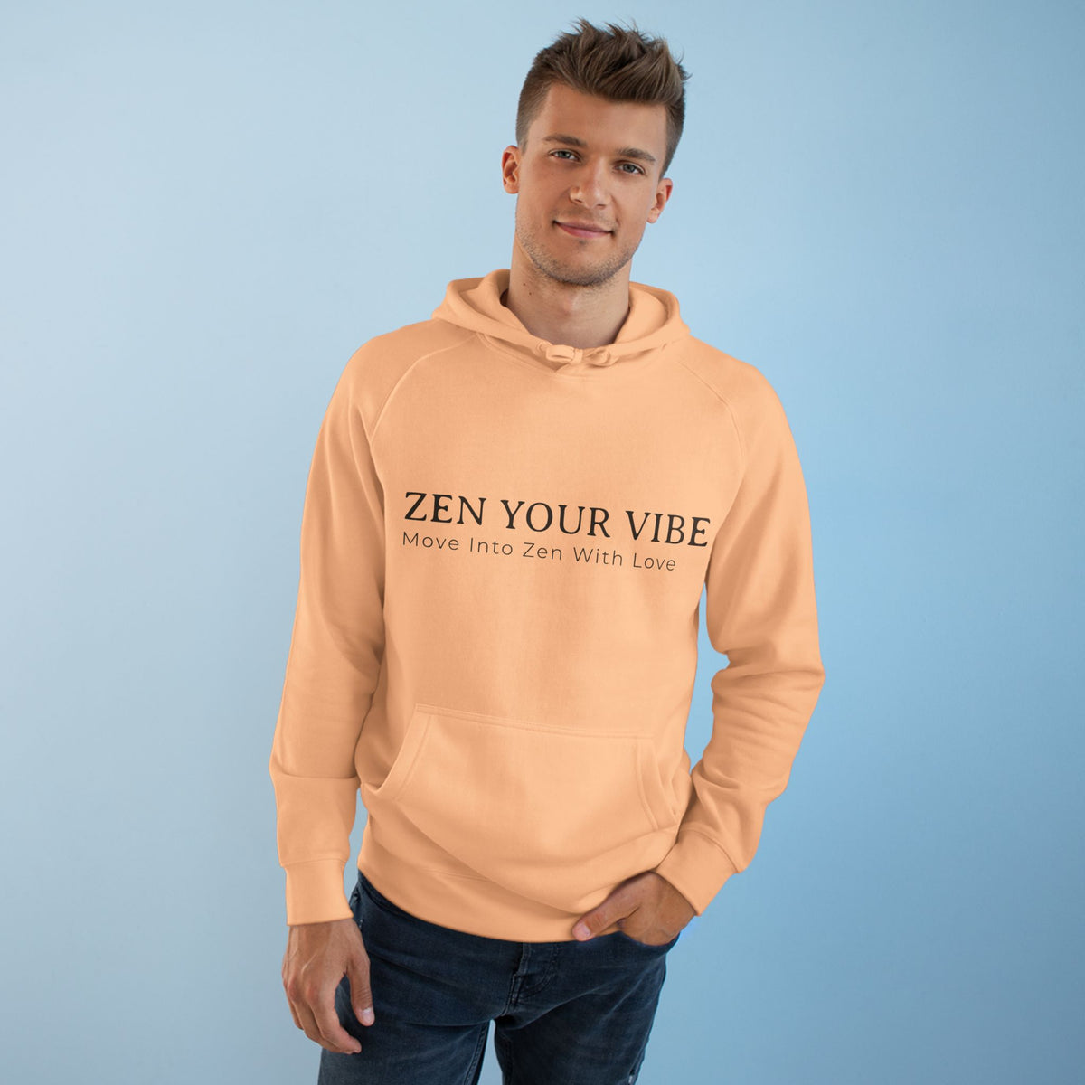 Zen Your Vibe Geometric Heart Hoodie