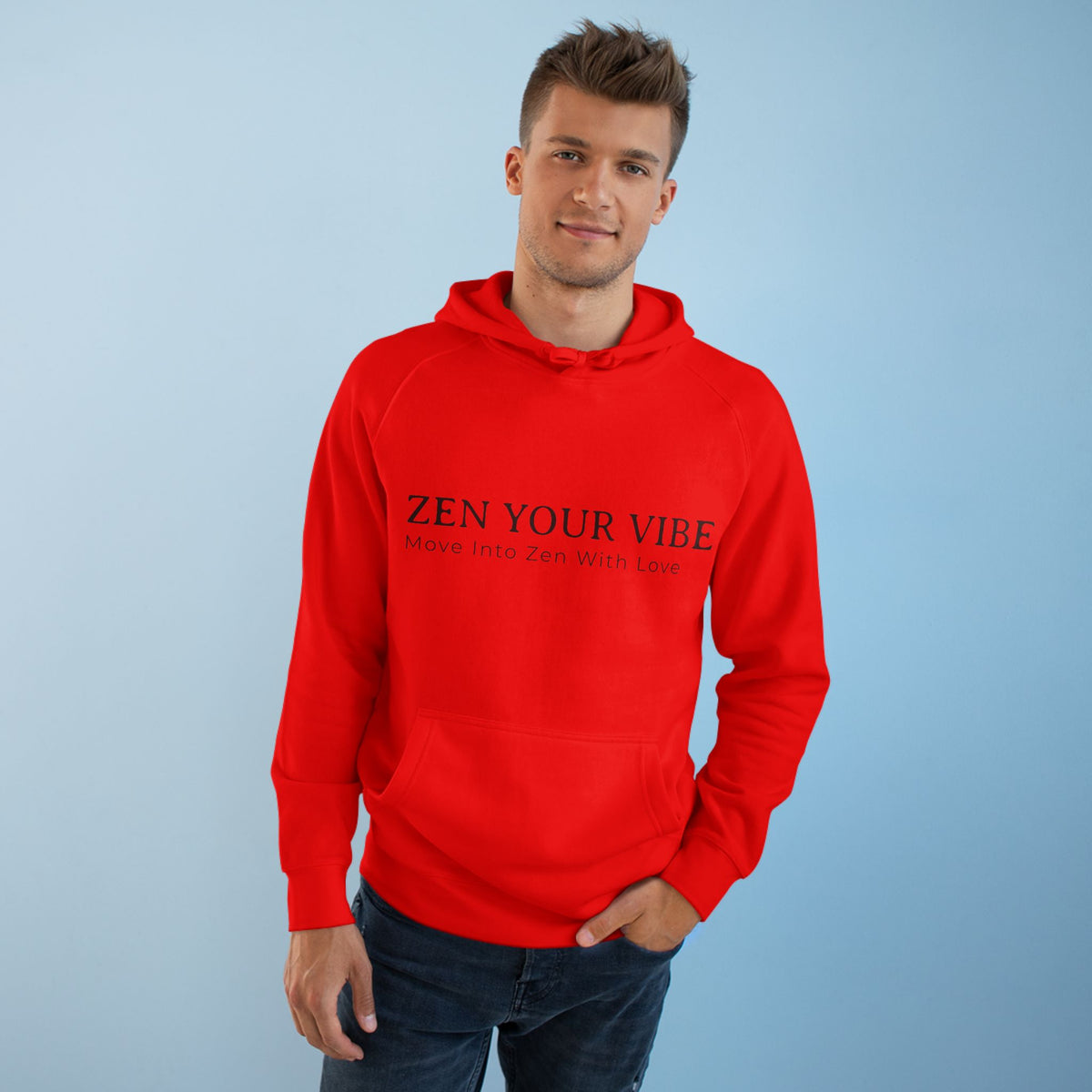 Zen Your Vibe Geometric Heart Hoodie