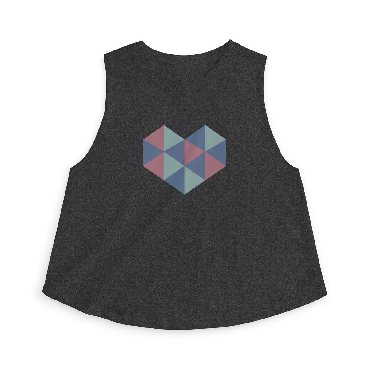 Geometric Heart Women's Crop Top