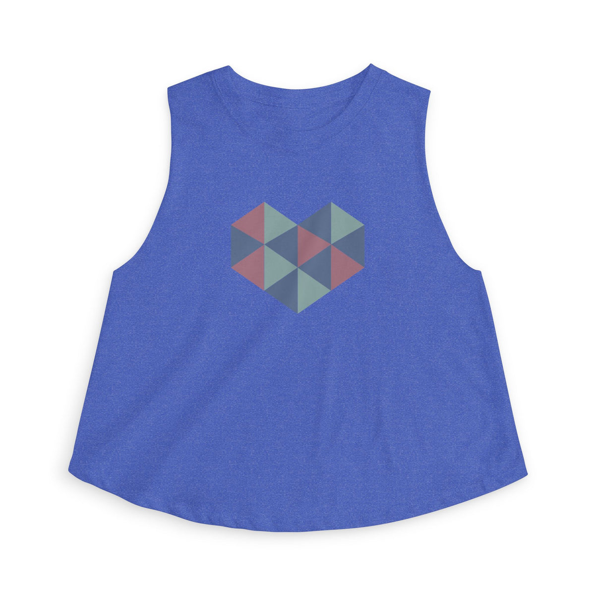 Geometric Heart Women's Crop Top