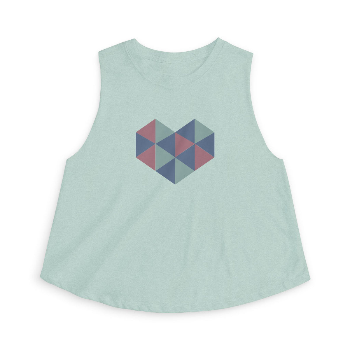 Geometric Heart Women's Crop Top