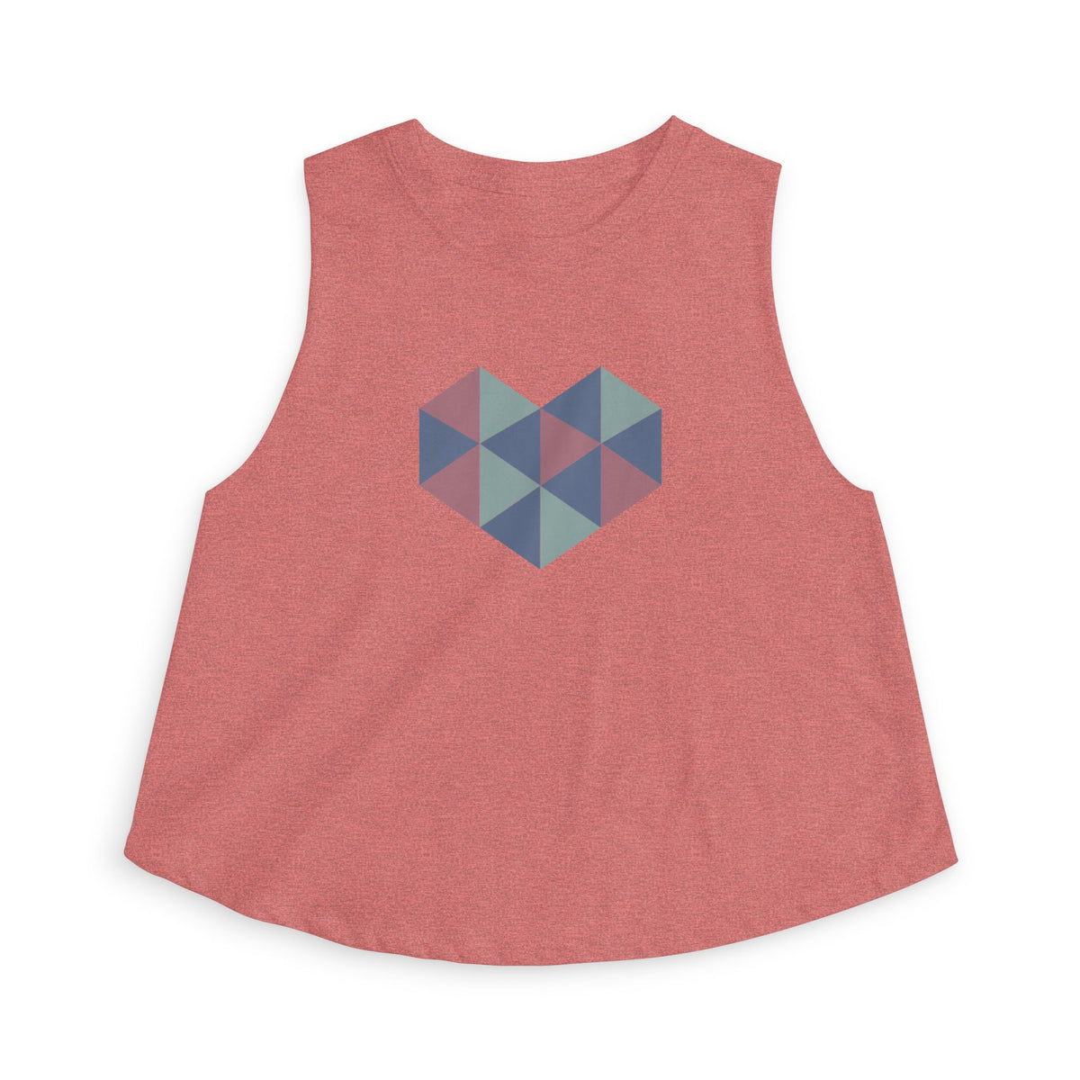Geometric Heart Women's Crop Top