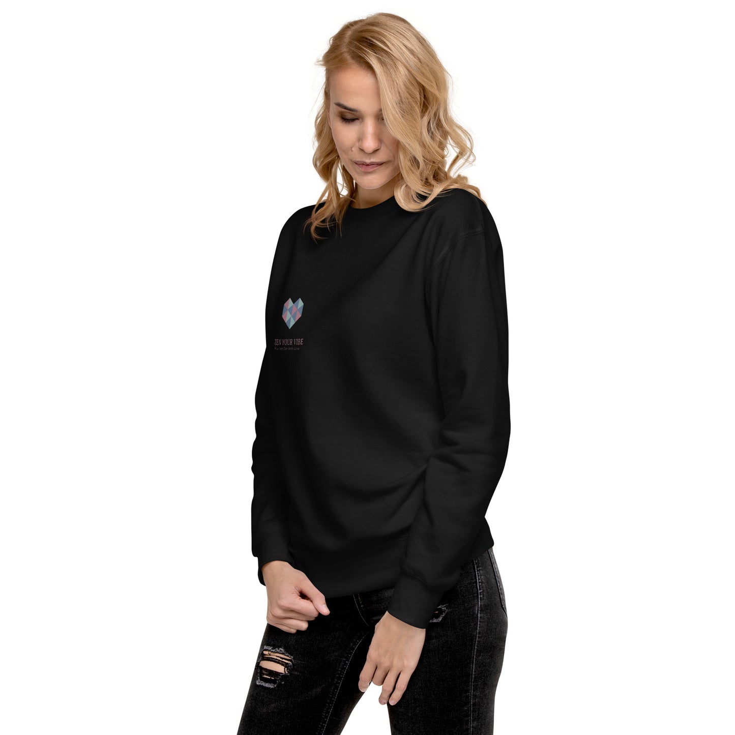 Heart Unisex Premium Sweatshirt - Zen Your Vibe 