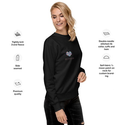 Heart Unisex Premium Sweatshirt - Zen Your Vibe 