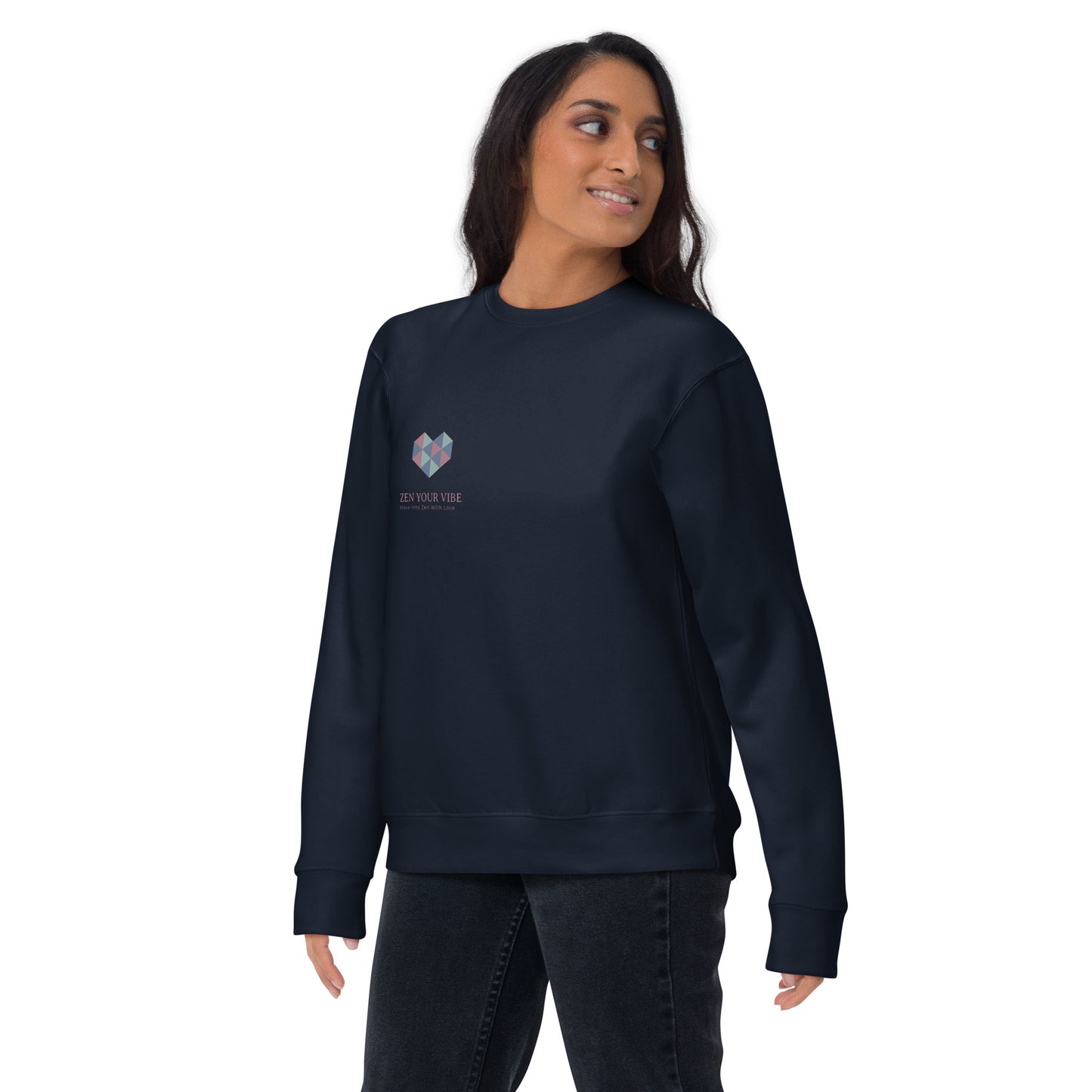 Heart Unisex Premium Sweatshirt - Zen Your Vibe 