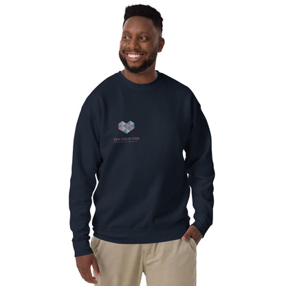 Heart Unisex Premium Sweatshirt - Zen Your Vibe 