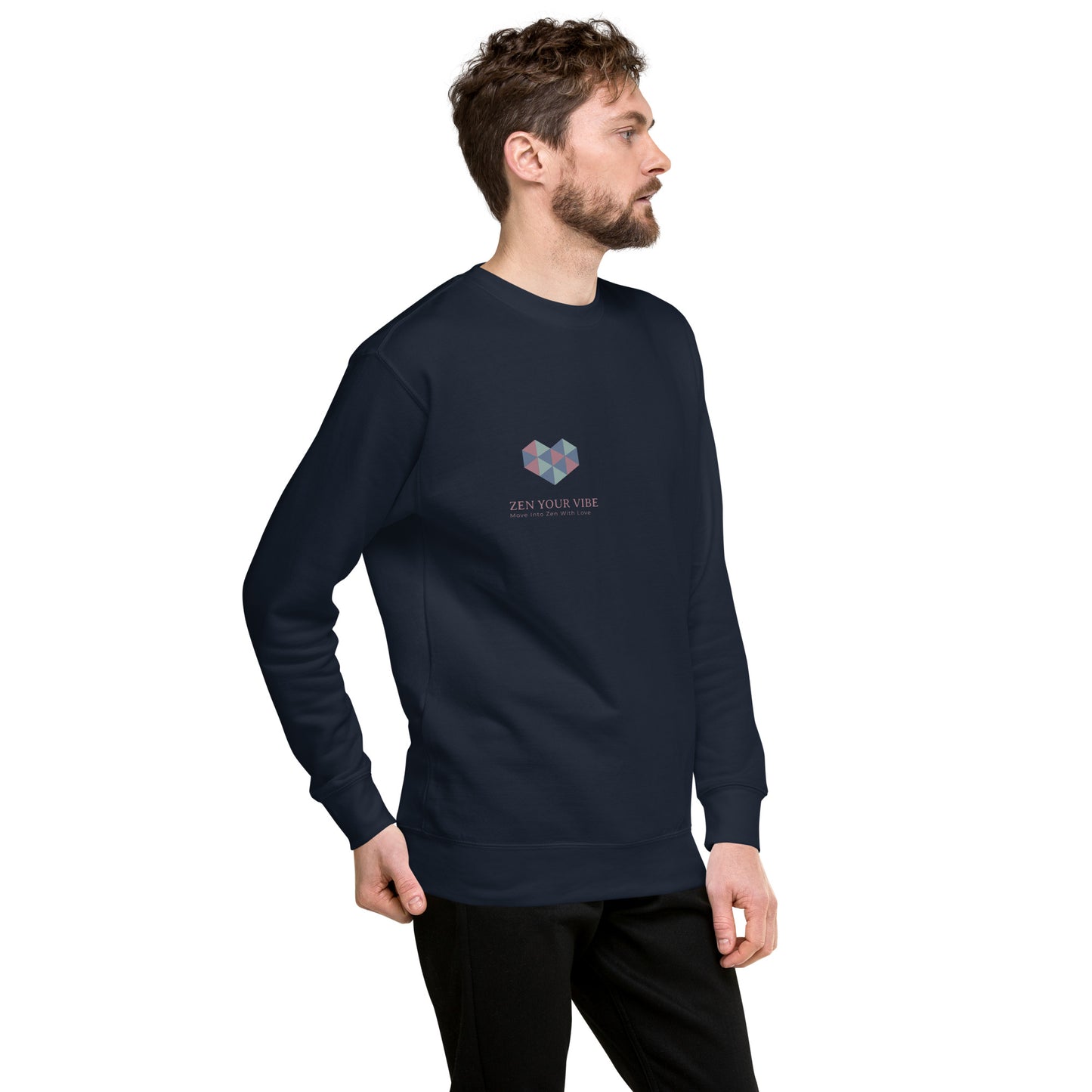 Heart Unisex Premium Sweatshirt - Zen Your Vibe 