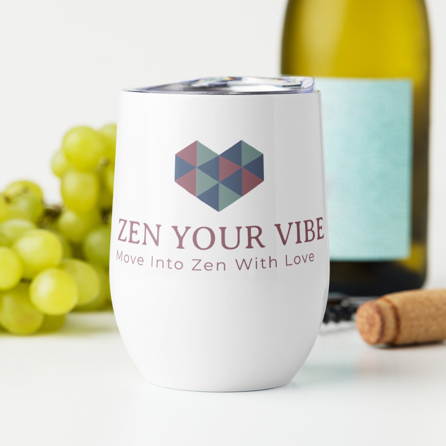 ZYV Heart Wine tumbler - Zen Your Vibe 