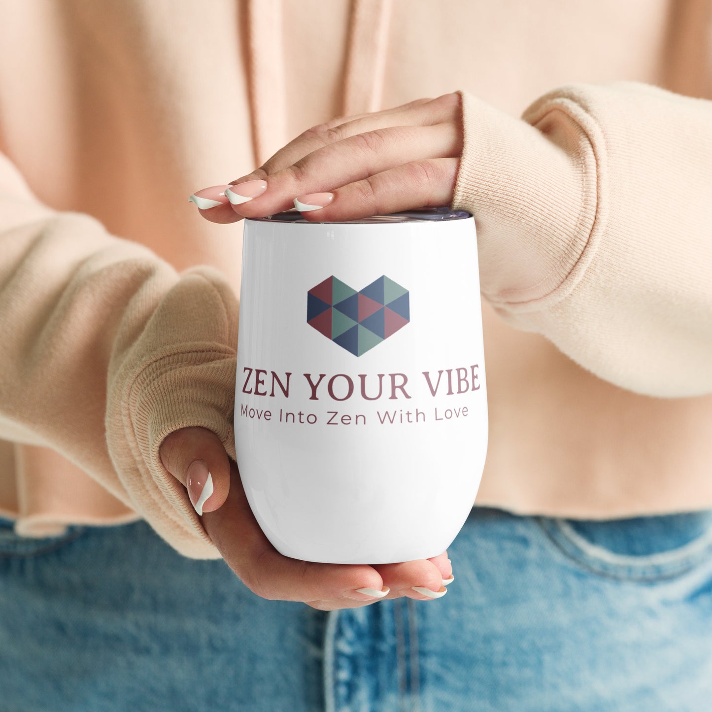 ZYV Heart Wine tumbler - Zen Your Vibe 