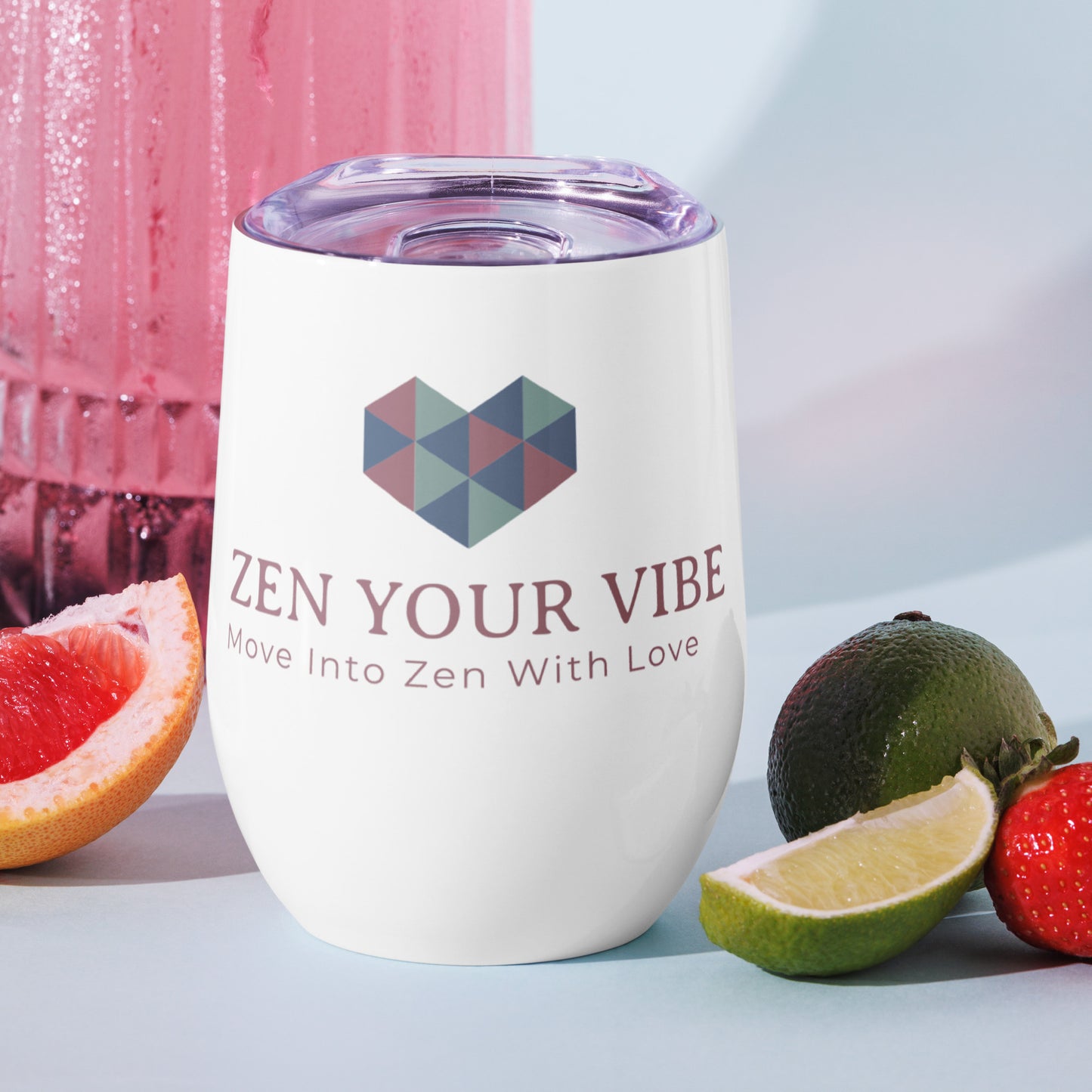 ZYV Heart Wine tumbler - Zen Your Vibe 